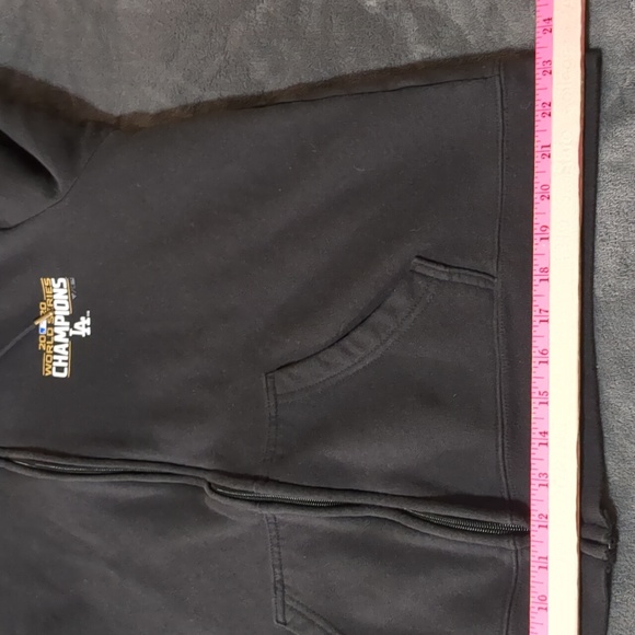 Men’s Black Dodgers World Series 2020 full zipp Hoodie size XL - Picture 7 of 9
